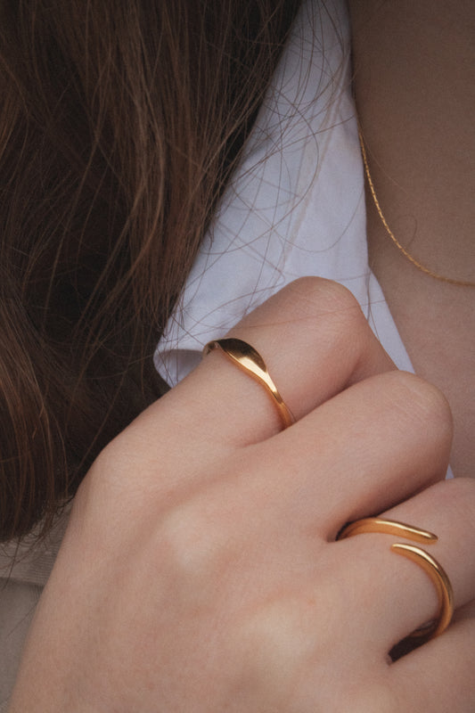 SOPHIE Anillo con baño de oro 18k