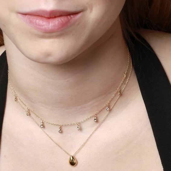 NALA Collar de plata rodiada