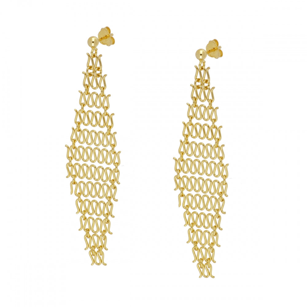 RHOMBUS Pendientes con baño de oro 18k
