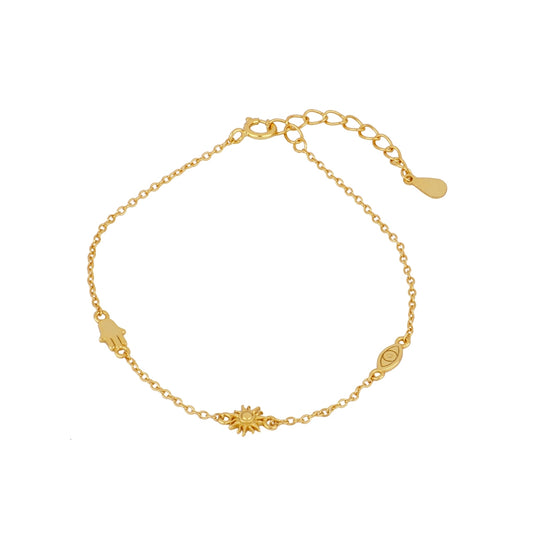 MYSTIC SUN Pulsera con baño de oro 18k