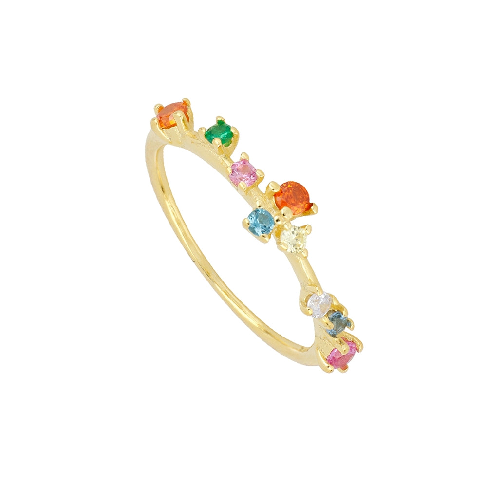 MACEDONIA Anillo con baño de oro 18k
