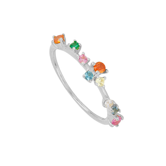 MACEDONIA Anillo de plata rodiada
