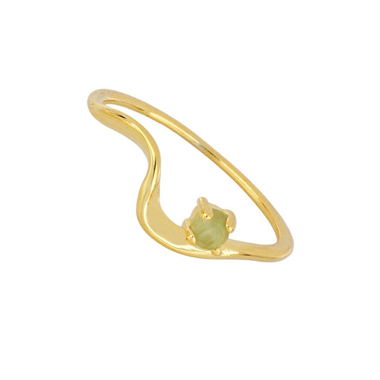 SATURN Anillo con baño de oro 18k