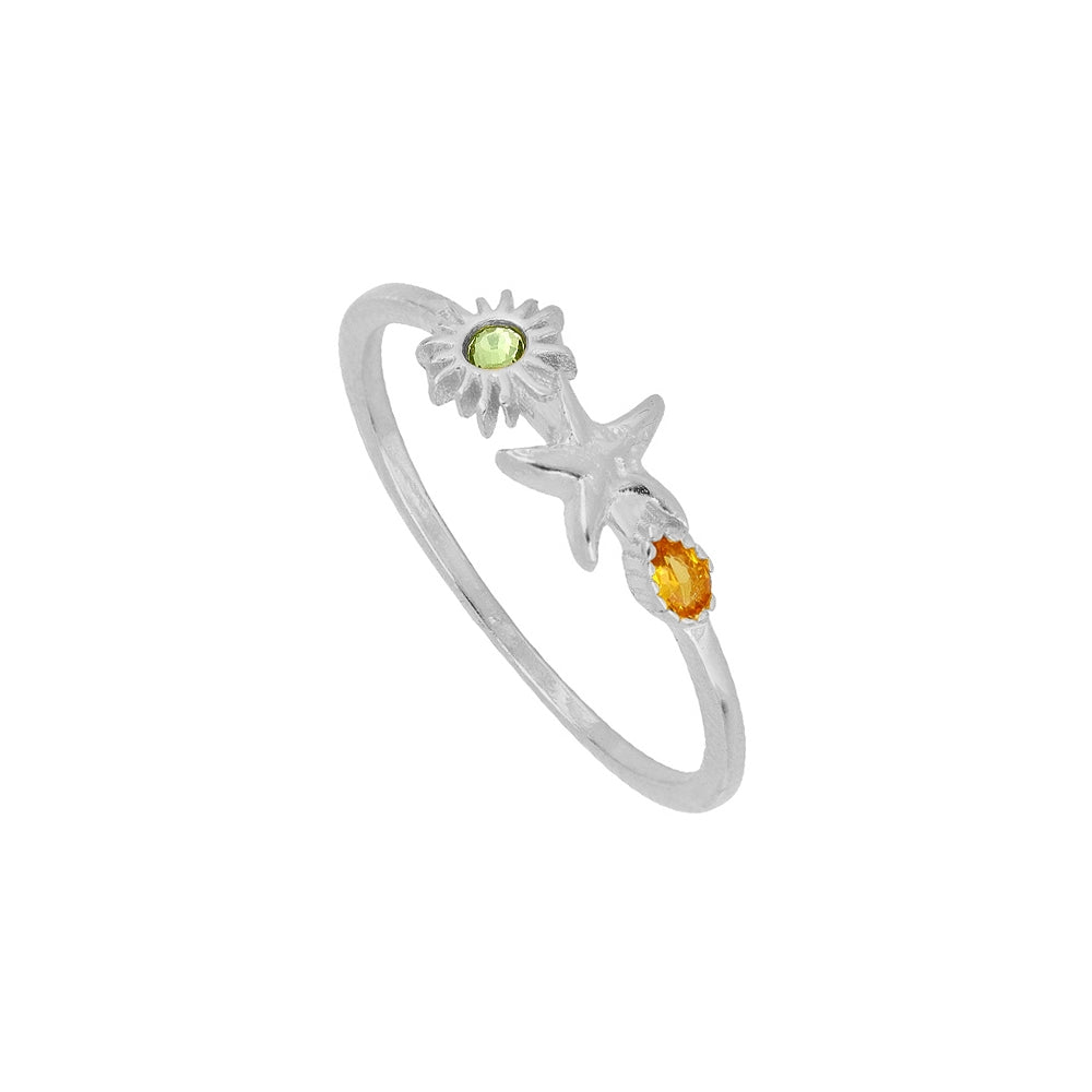LIA Anillo de plata rodiada