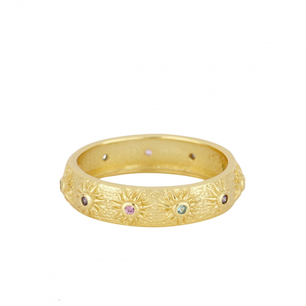 EVA Anillo con baño de oro 18k