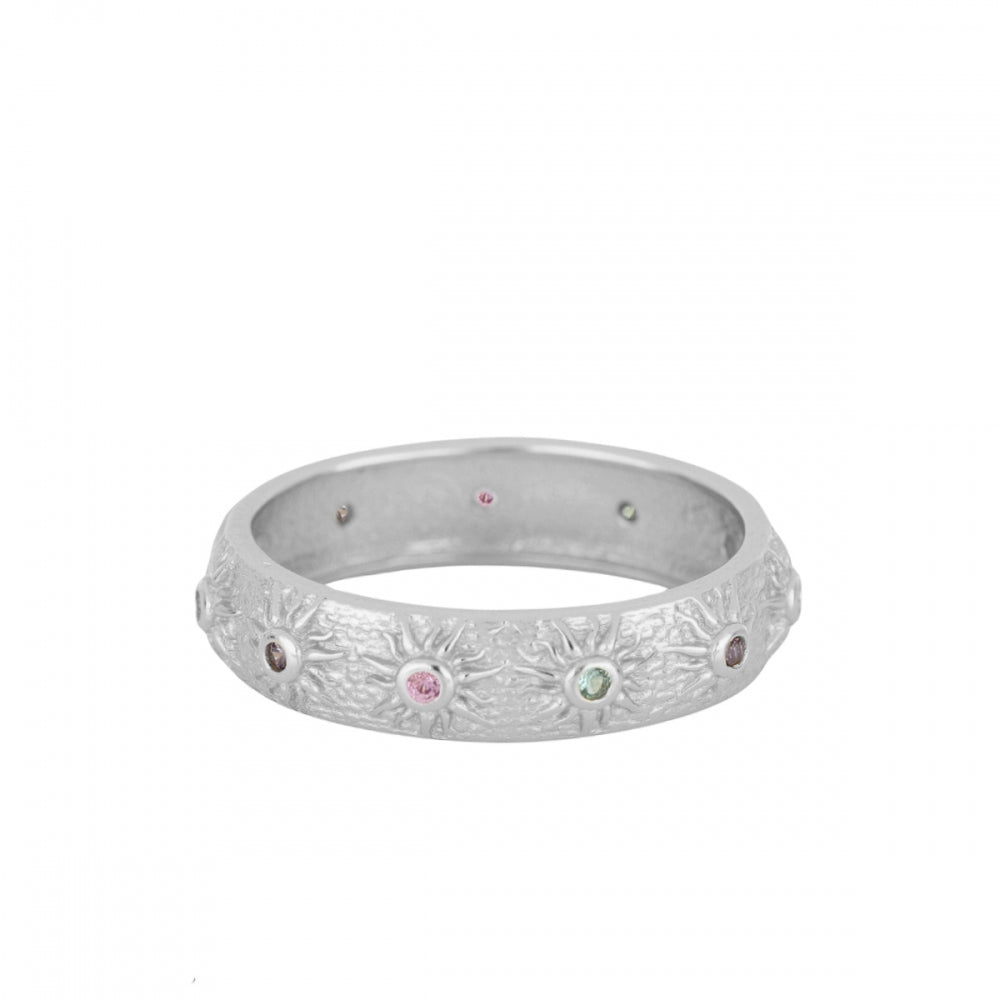EVA Anillo de plata rodiada