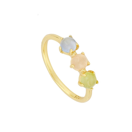 SPHERES Anillo con baño de oro 18k