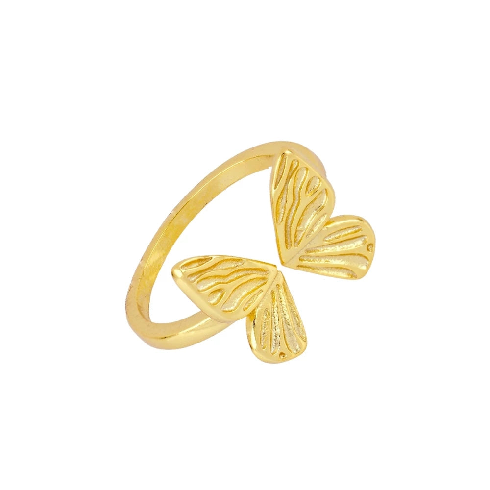LONGWING Anillo con baño de oro 18k