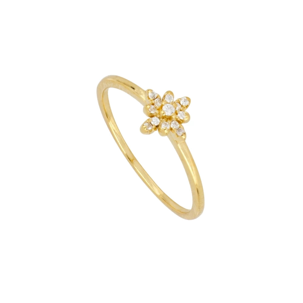 DAPHNE Anillo con baño de oro 18k 3 micras