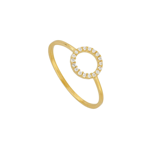 PORTAL Anillo con baño de oro 18k 3 micras