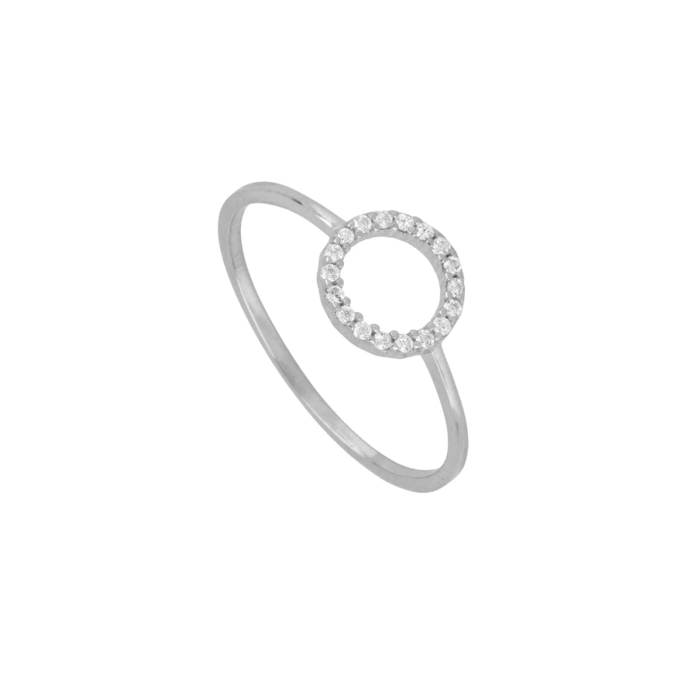 PORTAL Anillo de plata rodiada