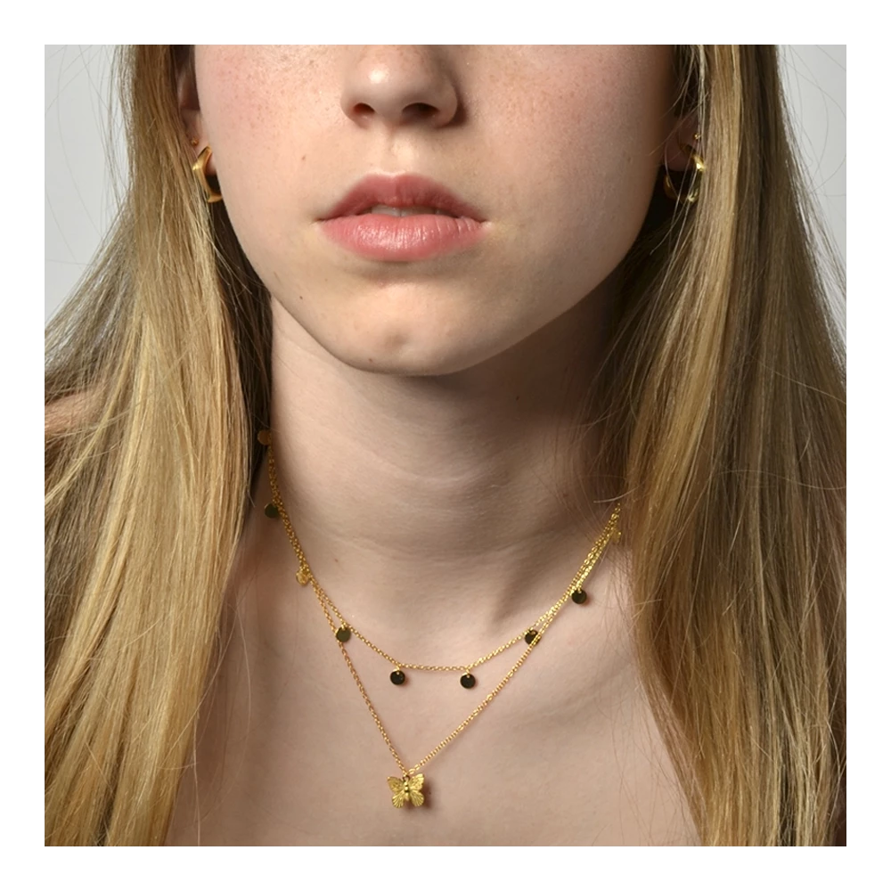 ESTEFANIE Collar con baño de oro 18k