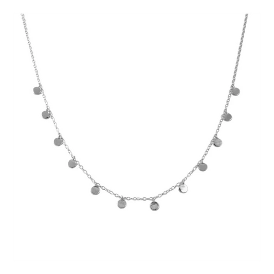 ESTEFANIE Collar de plata rodiada