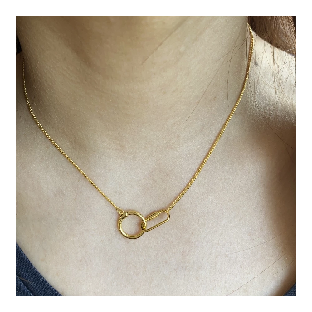 NICOLE Collar con baño de oro 18k