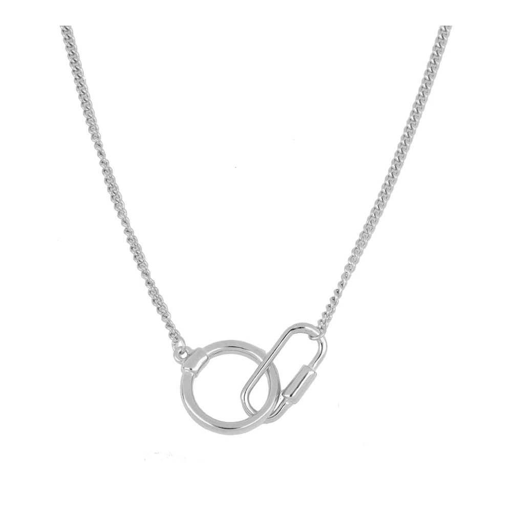 NICOLE Collar de plata rodiada