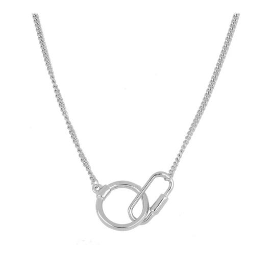 NICOLE Collar de plata rodiada