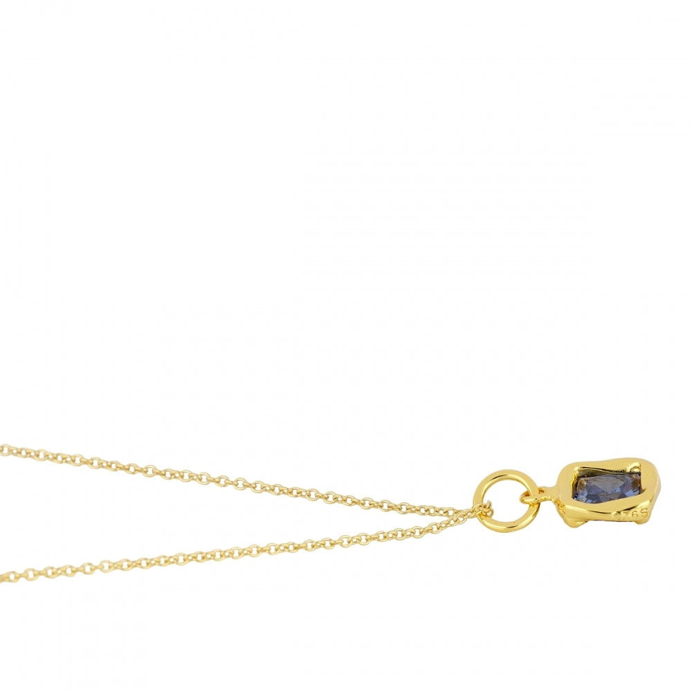 SQUARE LIGHT Collar con baño de oro 18k