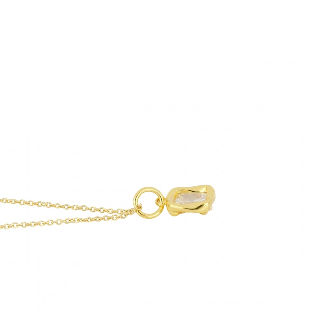 SQUARE LIGHT Collar con baño de oro 18k