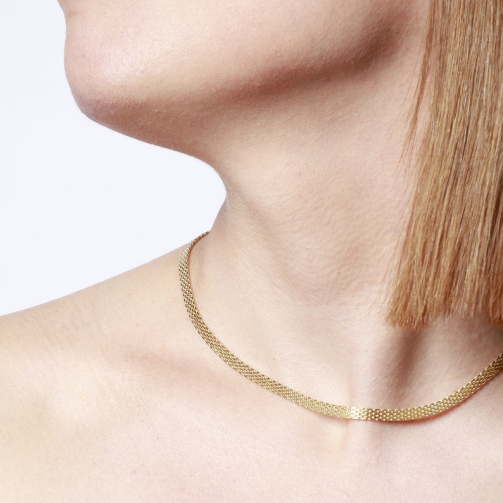 DOROTHY Collar de plata rodiada