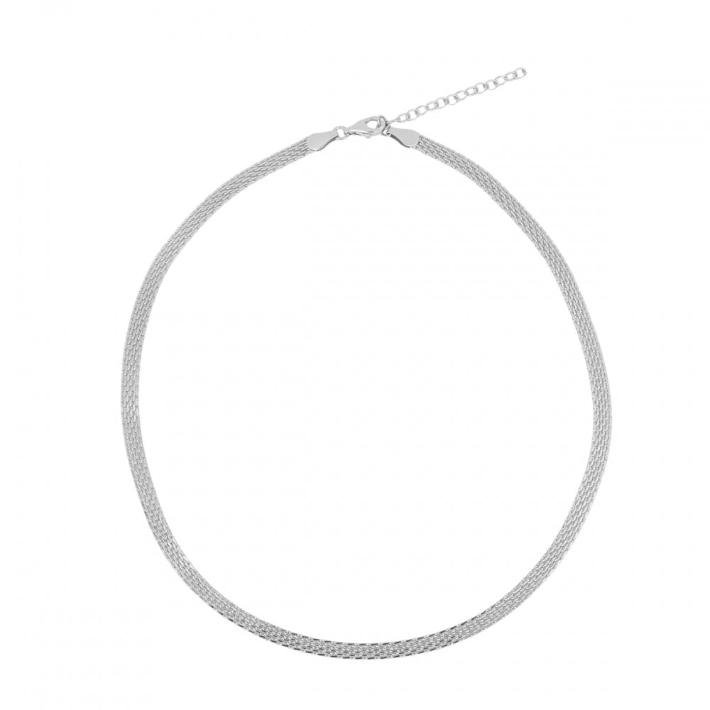 DOROTHY Collar de plata rodiada