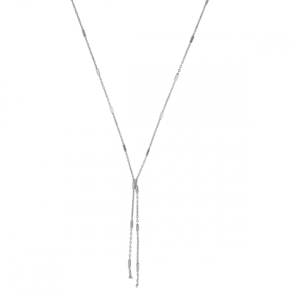 CHANTING Collar de plata rodiada