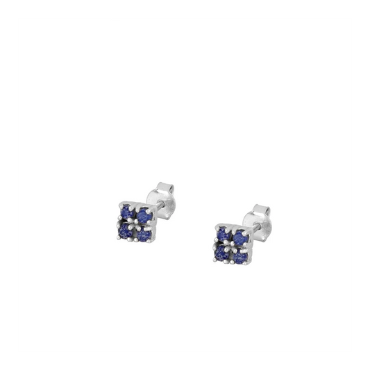 HAZEL Pendientes de plata rodiada