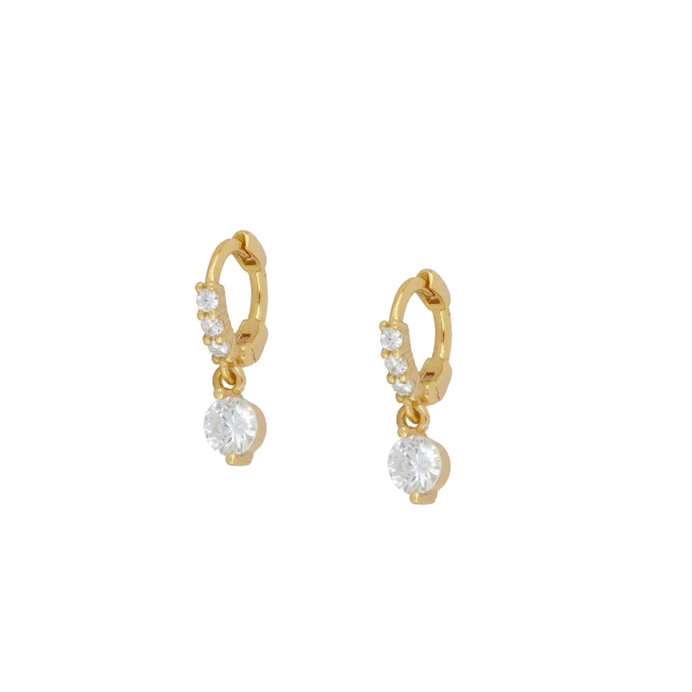 IRIS Pendientes con baño de oro 18k