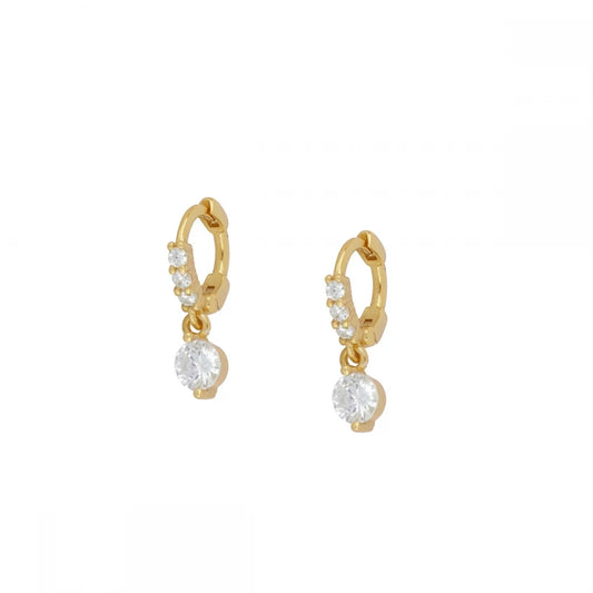 IRIS Pendientes con baño de oro 18k