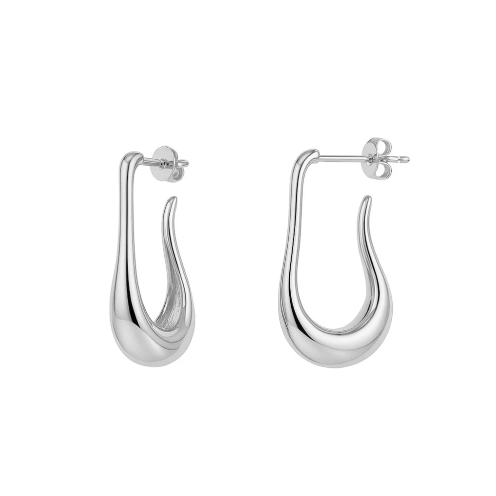 NIEVES Pendientes de plata rodiada