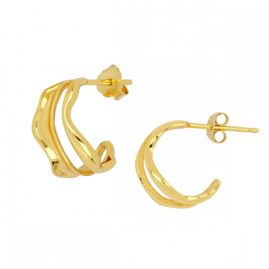 VOLT Pendientes con baño de oro 18k