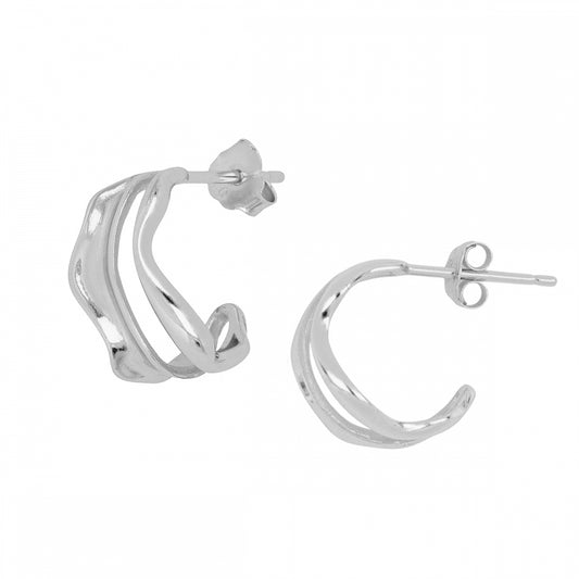 VOLT Pendientes de plata rodiada