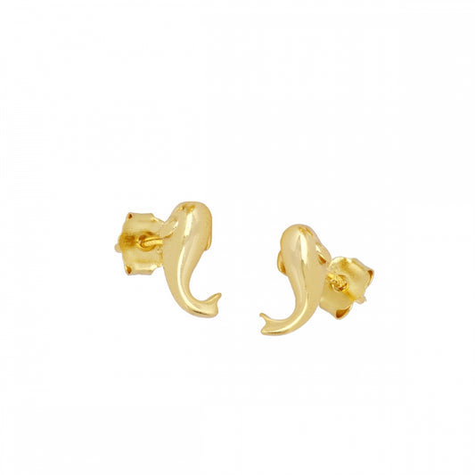 LITTLE WHALE Pendientes con baño de oro 18k