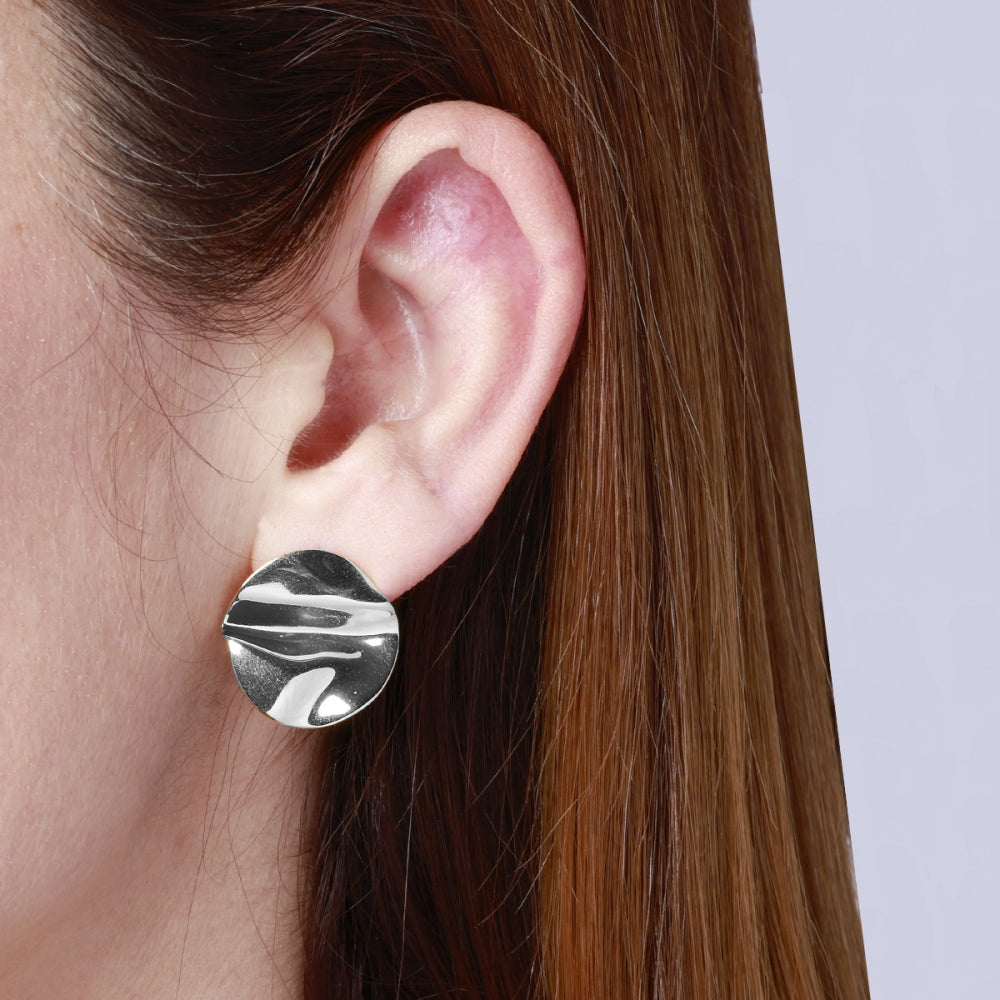 DALIA Pendientes de plata rodiada