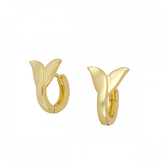 TAIL Pendientes con baño de oro 18k