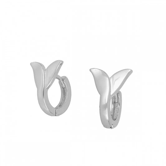 TAIL Pendientes de plata rodiada