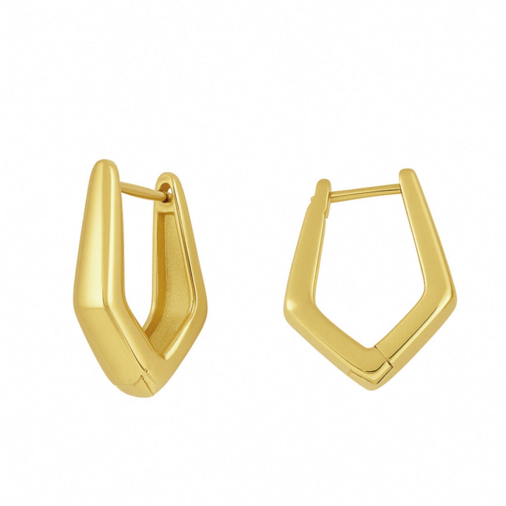 PENTAGON Pendientes con baño de oro 18k