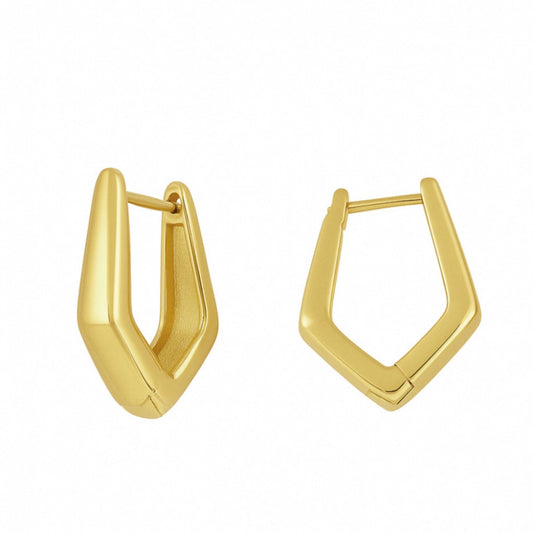 PENTAGON Pendientes con baño de oro 18k