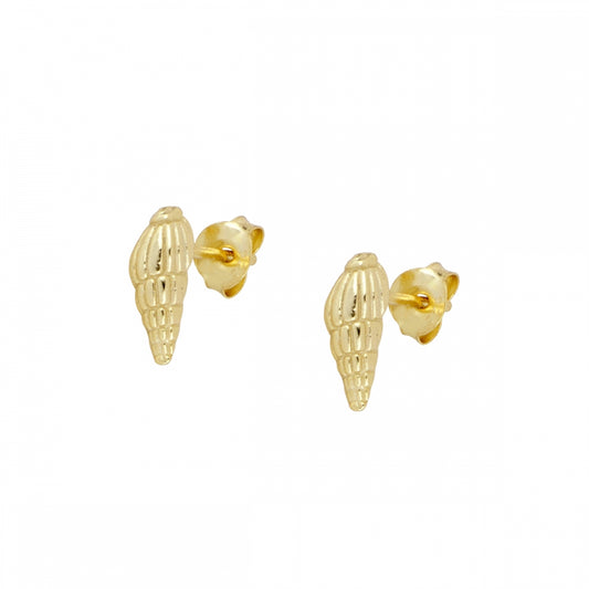 CARACOLA Pendientes con baño de oro 18k