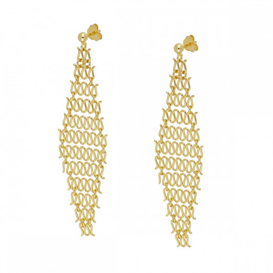 RHOMBUS Pendientes con baño de oro 18k
