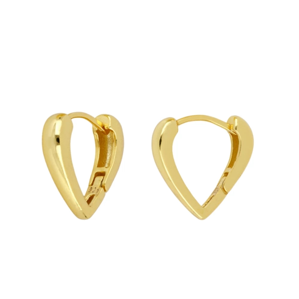 LOU'S HEART Pendientes con baño de oro 18k