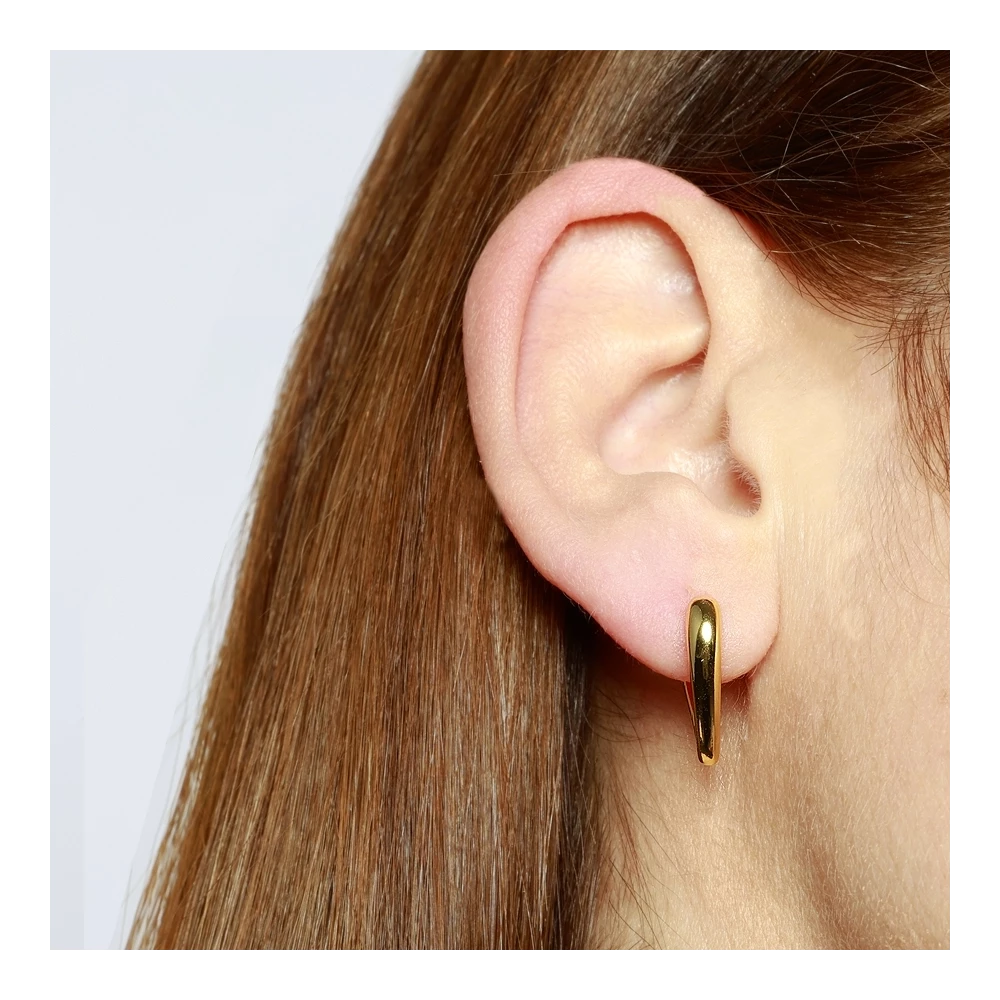 LOU'S HEART Pendientes con baño de oro 18k