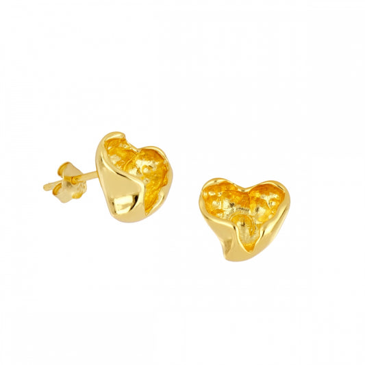 MELTED HEART Pendientes con baño de oro 18k