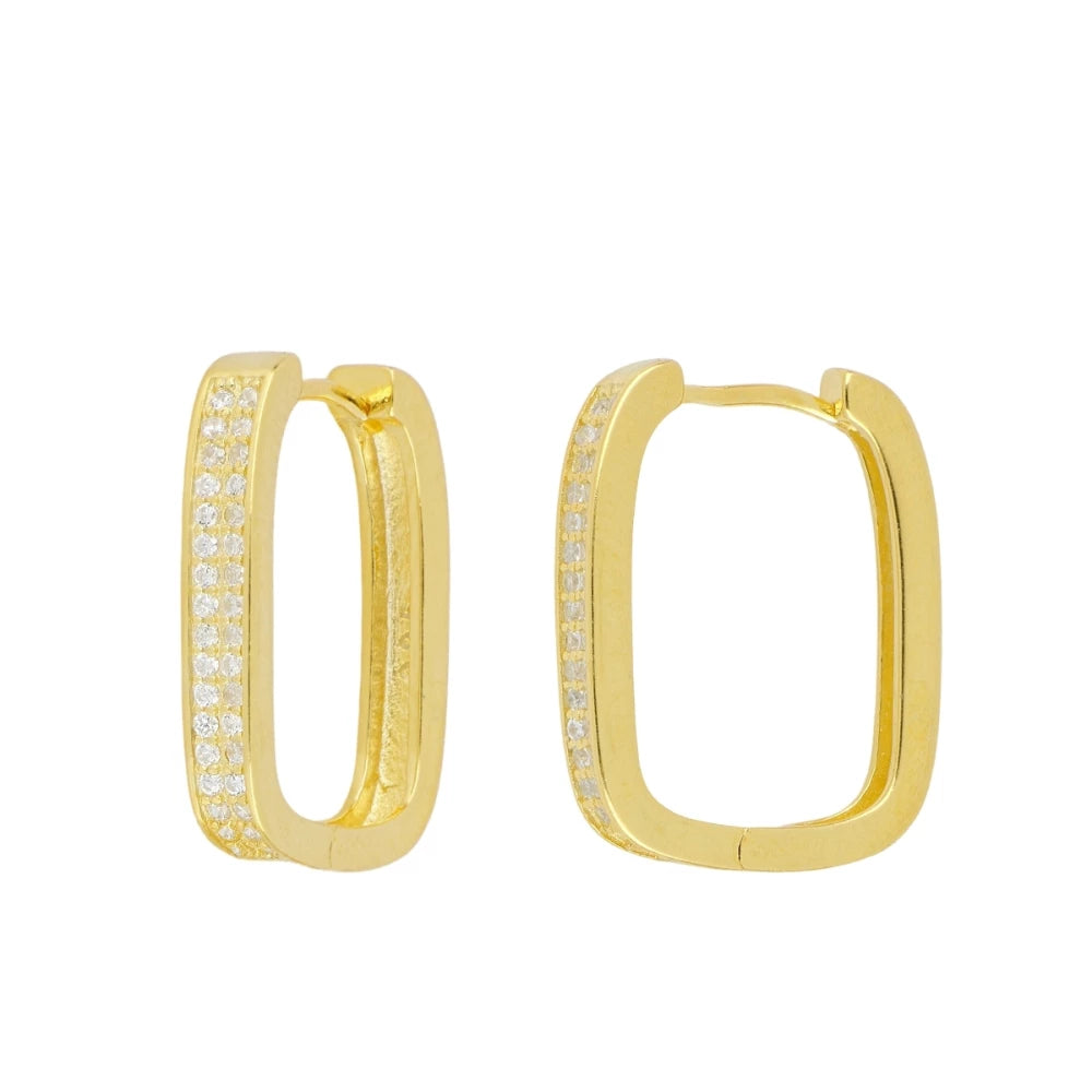 ELODIE Pendientes con baño de oro 18k