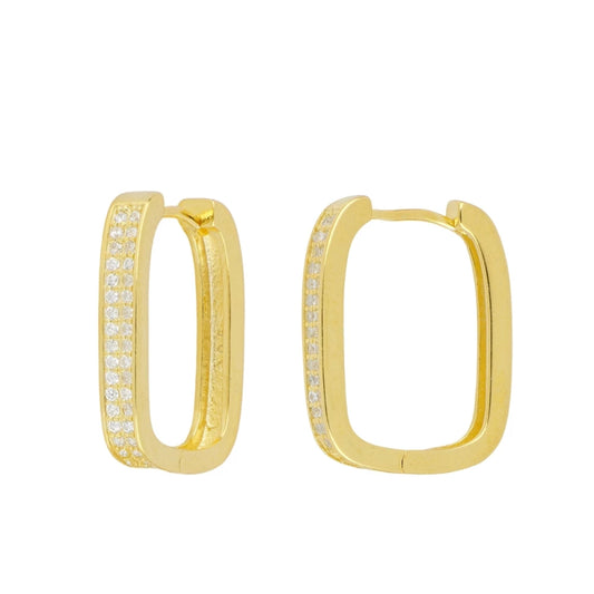 ELODIE Pendientes con baño de oro 18k