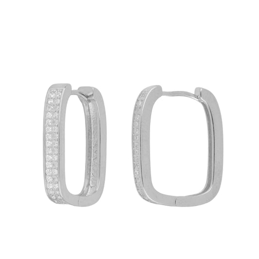 ELODIE Pendientes de plata rodiada